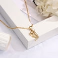 thumbnail image 3 of AUNOOL Gold Initial Necklaces for Women 14k Gold Filled Dainty Cubic Zirconic Necklace, 3 of 5