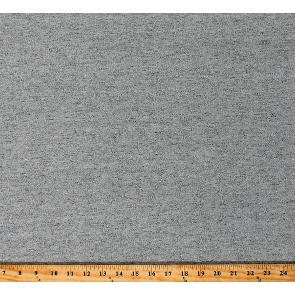 Sweatfleece Cotton Fleece with Soft Reverse Heather Gray 56" Wide Cotton/Blend Fabric by the Yard (9047P-10D)