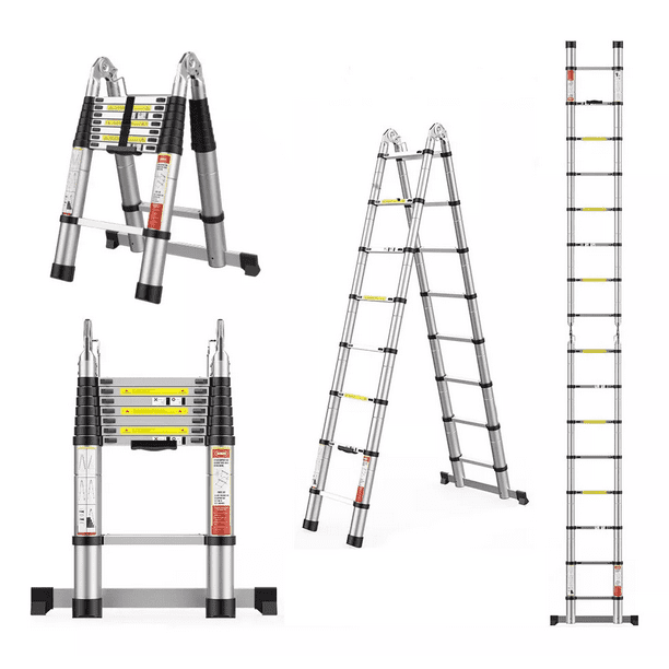 Escalera Telescópica TOPWIRE Aluminio Plegable 4.4m Multiusos