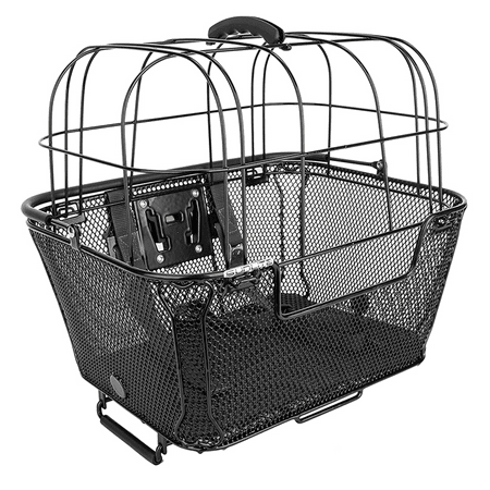 Sunlite Rack Top or Handlebar Pet Fiendly Wire Dome Mesh Basket Quick (Best Pet Bike Basket)
