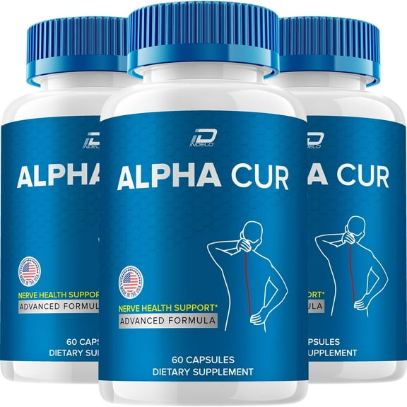 Alpha Cur Capsules – AlphaCur All Natural Glycogen Support, 3 Pack, 180 Capsules