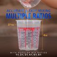 thumbnail image 3 of Custom Shop Paint Mixing Cups Plastic Measuring Cup Epoxy Resin, Disposable or Reusable, 8-Ounce (Half Pint) - Pack of 12 - Graduated, Mixing Ratios, Automotive Painting Acrylic Art Crafts, 3 of 8
