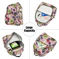 thumbnail image 5 of FORMRS Mini Backpack Purse for Women Quilted Travel Daypack Casual Shoulder Bag, Pink Kiwi, 5 of 7