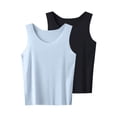 thumbnail image 1 of Odeerbi Chicos Niñas 2 Pack Tank Tops Sin Costuras 2-15 Años Ultra-Delgado Transpirable Sin Mangas Undershirts Chalecos Suaves Ligeros, 1 of 5