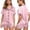 Pink, variant on hoksml Trendy Summer Outfits for Women,Women's Summer Fashion Loose Casual Half V-Neck Solid Mid-Calf Shirt Pajama Sets