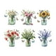 thumbnail image 1 of 6 piezas de pegatinas de pared florales de primavera, arte de hojas , decoración del hogar, calcomanías de vinilo para pared para guardería,, 1 of 9