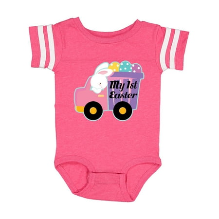 

Inktastic My 1st Easter Bunny Rabbit Egg Truck Gift Baby Girl Bodysuit