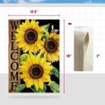 thumbnail image 4 of Sunflower Garden Flag, Sunflower Welcome Garden Flag, Sunflower Black Garden Flag Spring Summer Vertical Double Sided Burlap Party Holiday Yard Home Farmhouse Outside Decor 12.5 x 18 In, 4 of 6