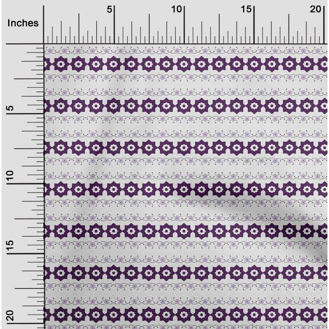 oneOone Cotton Cambric Purple Fabric Geometric Block Sewing Craft Projects Fabric Prints By Yard 56 Inch Wide