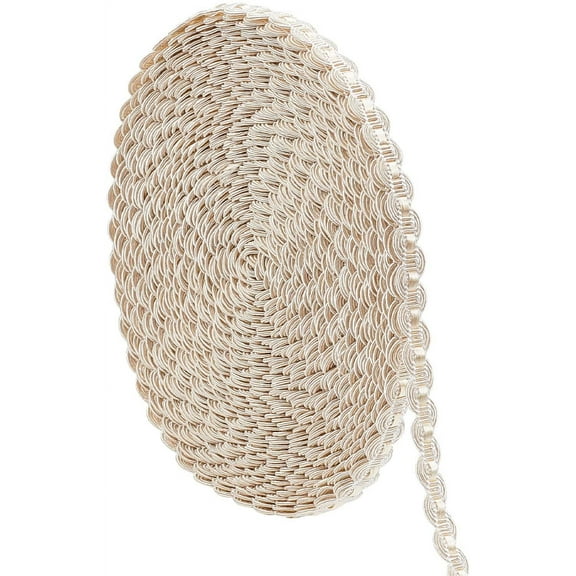 15M(16 Yards) 1/2"(14mm) Nylon Curve Pattern Gimp Braid Trim