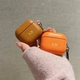 thumbnail image 2 of DIY Luxury Soft Leather Customization Earphone Case For Airpods 3 Pro 1 2 Cover Customer Name Letters Print Protective Cover Yellow For Airpods Pro 2, 2 of 6