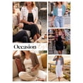 thumbnail image 3 of Anygrew Women's Lightweight Cardigan 3/4 Sleeves Open Front Cropped Cardigan Casual Shrugs, 3 of 7