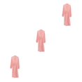 thumbnail image 2 of QualitChoice 1/2/3/5 Été Style Décontracté Ouvert devant Vêtements de Nuit Filles Simple Robe de Nuit Manches Longues Maison Hôtel Coton Vêtements Rose P 3 Pcs, 2 of 6