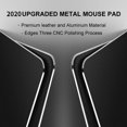 thumbnail image 3 of Mouse Pad Vaydeer 30x24 cm de Aluminio Negro Impermeable, 3 of 7
