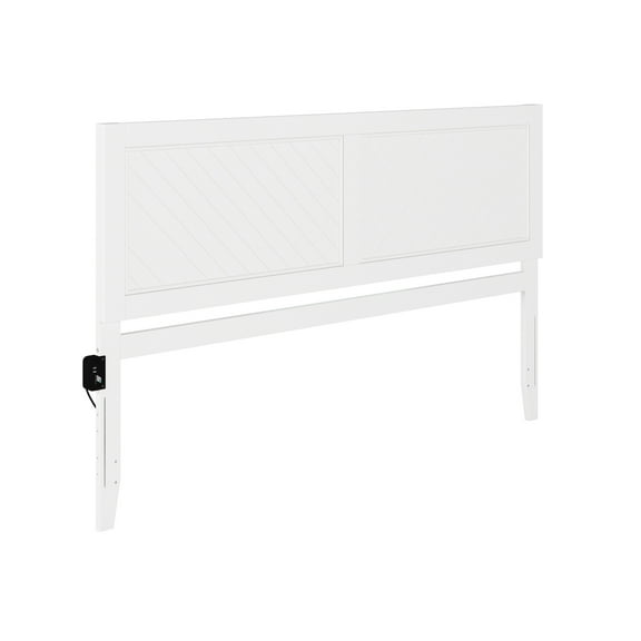 AFI Canyon Contemporary Solid Wood King Size Headboard in White