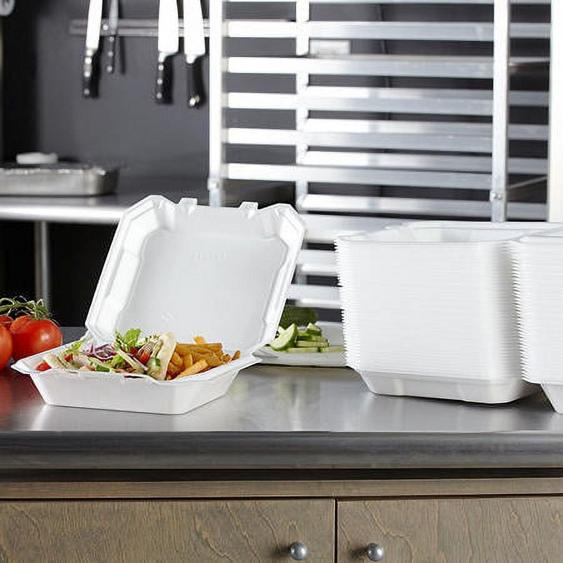 Generated Hefty Supreme One-Compartment Hinged Lid Food Container (125 Count)