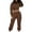 Coffee, variant on Women's Hoodie Set Hooded Long Sleeve Sports And Leisure Two Piece Set Women Suites for Work Womens plus Size Overalls Two Suit Misses Business Suits plus Size Pant Suits Pinstripe Women's Suits