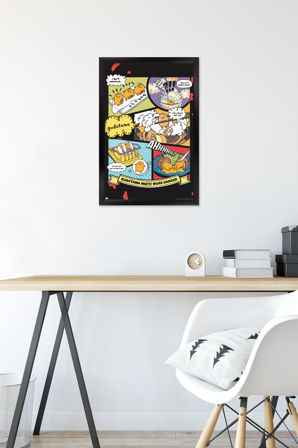 Gudetama - More Danger Wall Poster, 14.725" x 22.375", Framed