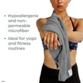 thumbnail image 6 of Gaiam Microfiber Yoga/Exercise Hand Towel, Grey, One-Size, 6 of 7
