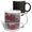 Multicolor, variant on 3drose, Image of Two Grunge Rough Wooden Planks, Three Knots, Old Red Paint, 11oz Two-tone Black Mug