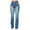Blue, variant on KaLI_store Boot Cut Jeans For Woman,High Waisted-Rise Colored Stretch Skinny Destroyed Ripped Distressed Jeans for Women