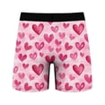thumbnail image 3 of NTACZA Valentine's Day Underwear for Men Pink Love Heart Print No Fly Boxer Briefs Novelty Soft Underpants for Men L, 3 of 5