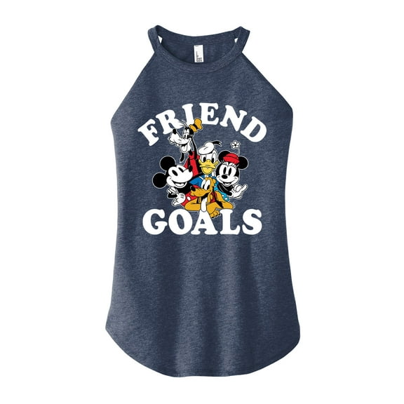 Mickey & Friends - Mickey & Friends Friend Goals - Juniors High Neck Tank Top