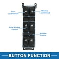 thumbnail image 3 of Interruptor de ventana eléctrica único para el lado del conductor delantero para Hyundai Sonata 2005-2007 Negro, 3 of 7