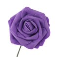 thumbnail image 4 of Roses artificielles décoratives réalistes en mousse PE avec tige pliable pour bouquets et compositions DIY, 50 pièces, violet foncé, 4 of 4