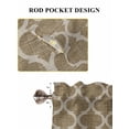thumbnail image 6 of Brown Moroccan Living Room Curtains 2 Panel, Morocco Retro Abstract Quatrefoil Plaid Cafe Window Treatment, Farmhouse Bedroom Bathroom Kitchen Curtains Drapes 104"x45", 6 of 6