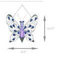 thumbnail image 4 of Blue Jewel Metal Butterfly Solar Light Hanging Garden Statue, 4 of 4