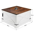 thumbnail image 3 of Itaar 35.4'' Lift Top Coffee Table with Storage, Farmhouse Coffee Tables for Living Room, Square Coffee Table with Large Hidden Compartment & 2 Drawers & Adjustable Shelves, White, 3 of 8