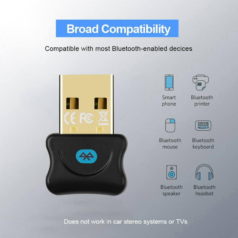 USB Bluetooth 5.3 5.0 Dongle Adapter for PC Speaker Wireless Mouse