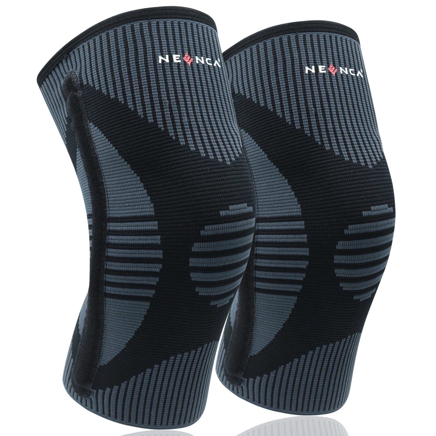 NEENCA Knee Brace with Stabilizer (2 Pack) Knee Brace for Women & Men, Workout, Sports, Daily Knee Compression Sleeve for Maximum Knee Pain Support & Fast Recovery-XXL