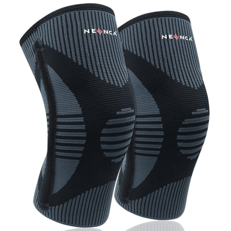 NEENCA Knee Brace with Stabilizer (2 Pack) Knee Brace for Women & Men, Workout, Sports, Daily Knee Compression Sleeve for Maximum Knee Pain Support & Fast Recovery-XL