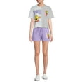 thumbnail image 2 of Pac-Man Women's Juniors Graphic Fleece Shorts, 2 of 5