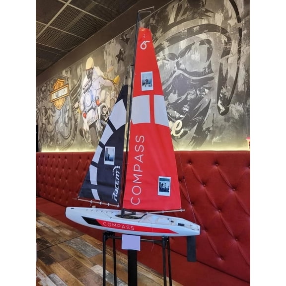 53" Remote Control Boat Wind Power 2.4G Unpowered Assembled Electric RC Sailing Boat for Hobbies Adults 14Y  (S)