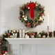 thumbnail image 4 of Adorno colgante de árbol de terciopelo de Navidad | Decoración de colgante con lazo de poliéster rojo | 28x12cm, 30x60cm, 40x60cm | Decoración duradera y festiva para ventanas | Acento navideño, 4 of 6