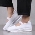thumbnail image 2 of GUOBIOZIY Women's Fashion Casual Mesh Breathable Slip On Sneakers Loafers Shoes Women's Shoes(White,9), 2 of 5