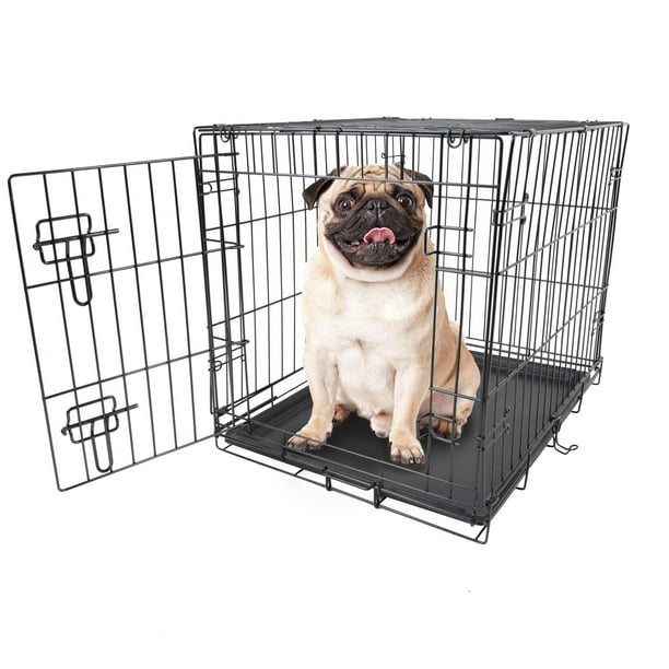 Vibrant Life, SingleDoor Folding Dog Crate with Divider, 24"