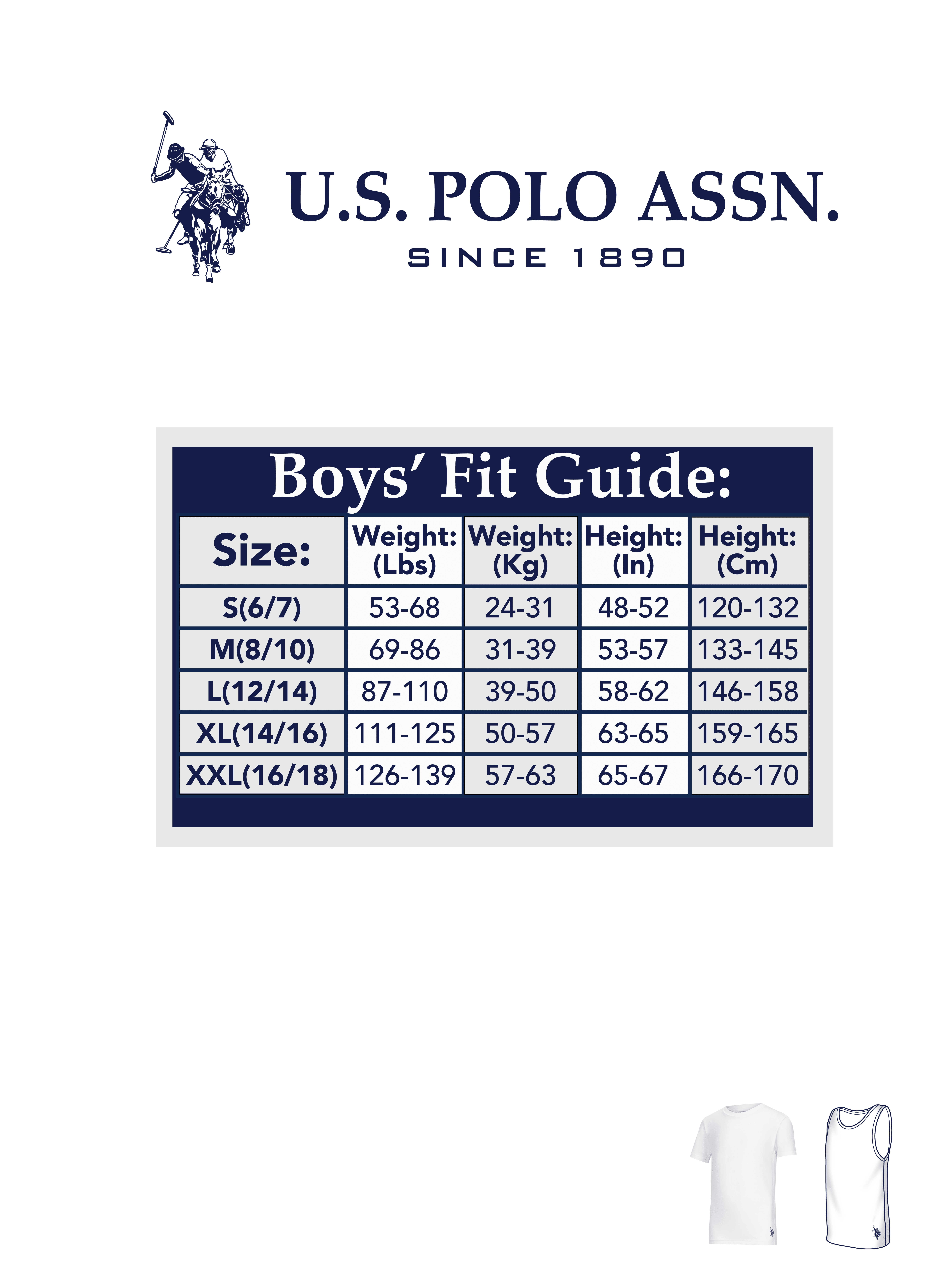 U.S. Polo Assn. Boys Crewneck T-Shirts, 5 Pack, Sizes S-XXL