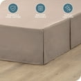 thumbnail image 3 of Bare Home Double Brushed Bed Skirt - Premium 1800 Collection - 15-inch Drop - King, Taupe, 3 of 10