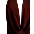 thumbnail image 5 of J. METHOD Women's Sleeveless Halter Neck Lightweight Low Cut Deep V Neck Sexy Draped Backless Top Blouse NEWT07 Glitter Ruby M, 5 of 6