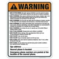 thumbnail image 1 of Georgia Risk Of Fetus Damage Sign, Complies With State Of Georgia Pool Safety Code, 24x30 Aluminum, 1 of 1