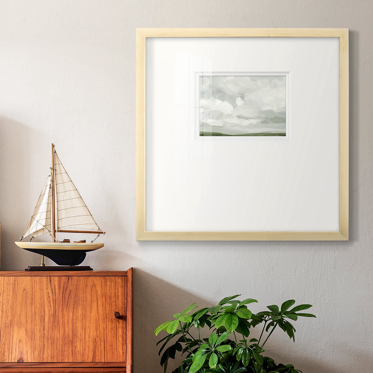 Gray Stone Sky IVPremium Framed Print