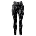 thumbnail image 5 of Tummy Control Leggings for Women Bat Dot Printed High Waist Athletic Tights Yoga Pants,Black,S, 5 of 5