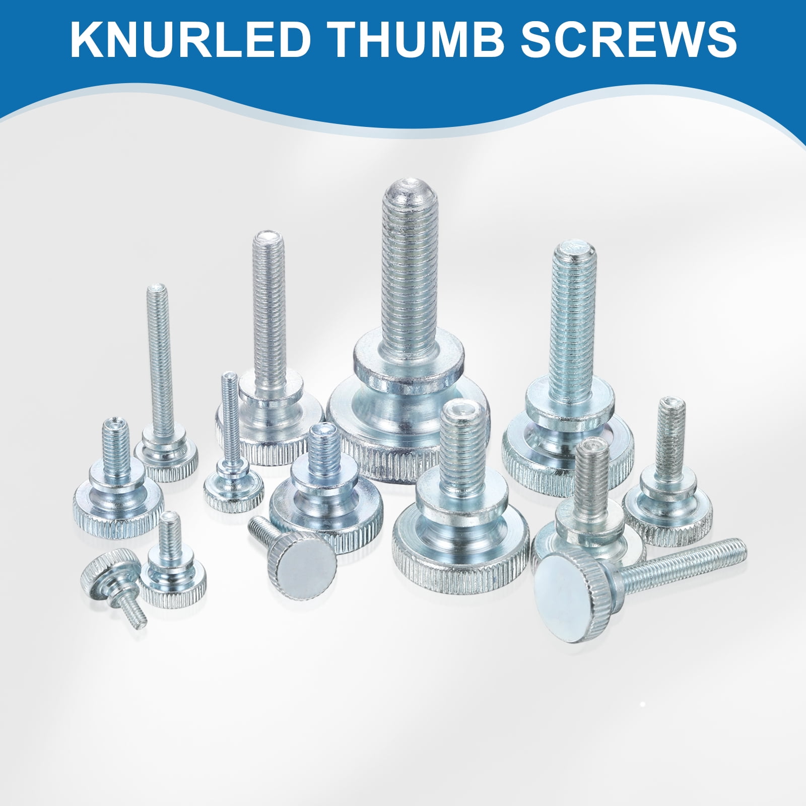 PATIKIL M6 X 14mm Knurled Thumb Screws – 12-Pack Metric Carbon Steel Bolts With Shoulder Grip Knobs For TV Monitor Mounts & DIY Fastening