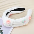 thumbnail image 6 of Unique Bargains 1 Pc Vintage Floral Headbands for Women White, 6 of 6