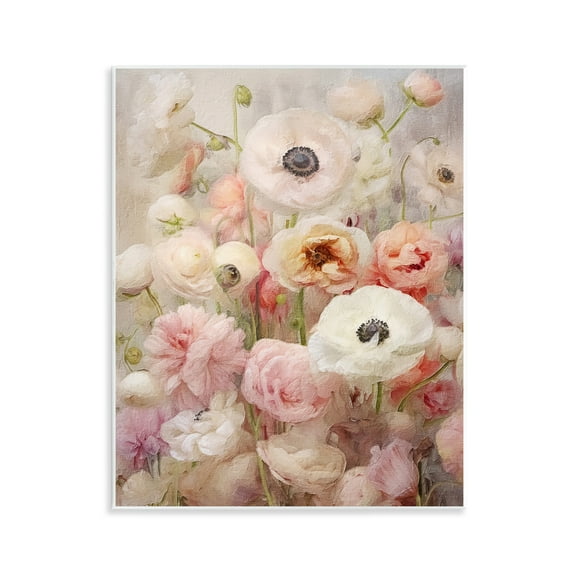 Stupell Industries Soft Pastel Florals Botanical & Floral Painting Unframed Art Print Wall Art, 11 x 14