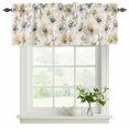 thumbnail image 2 of 2 Panels Gray Beige Floral Valance for Windows, Spring Modern Botanical Flowers Blossom Light Filtering Kitchen Curtains, Rod Pocket Window Treatment Curtain Valances for Living Room Bedroom, 42"x12", 2 of 9
